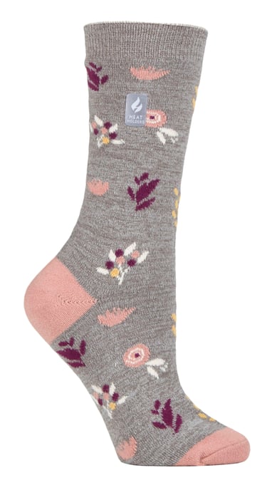 Heat Holders - Ladies Ultra Lite Thermal Brushed Inner Yarn Design Socken - Grau (Sidari) - Image 1