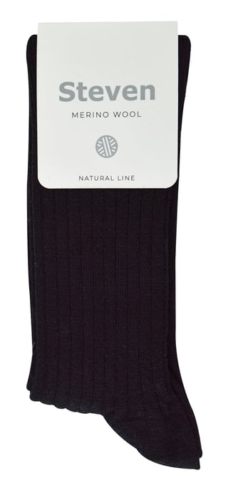 Damensocken aus Merinowolle | Steven | Dicke Outdoor-Stiefelsocken für Damen, Schwarz - Image 2