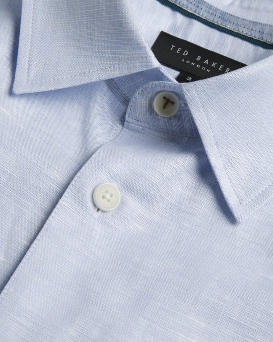 Ted Baker Palomas Herren Kurzarm Leinenhemd - Image 6
