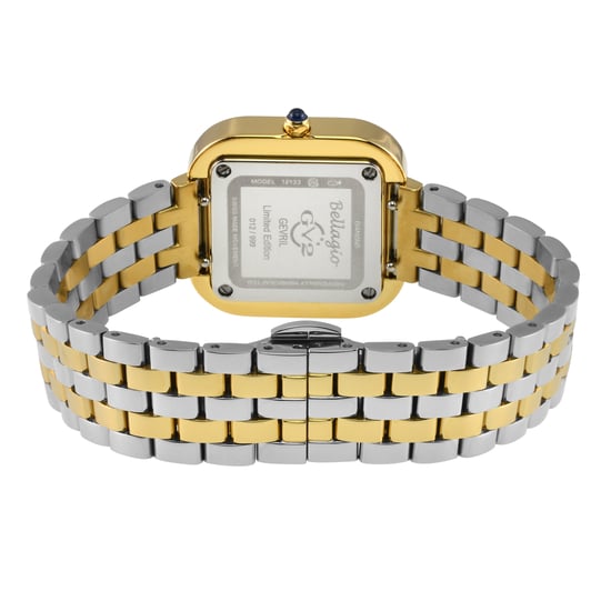 GV2 Bellagio Damen Swiss Made Diamant Silber-Weißes Zifferblatt, zwei getönte SS/IPYG Armbanduhr - Image 2