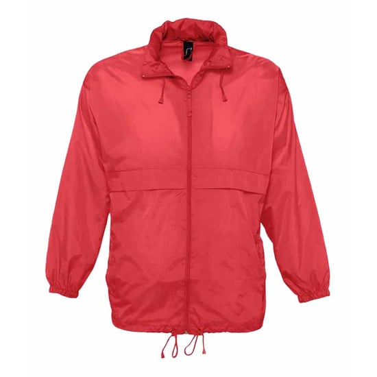 SOLS Unisex Surf Windbreaker Leichtgewichtige Jacke (Rot) - Image 1