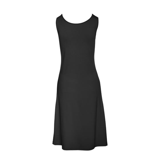 Black A Line Dress with Tie Waist