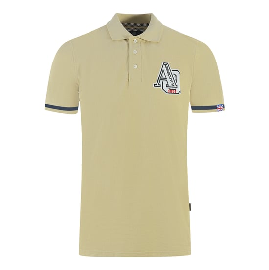 Aquascutum AQ 1851 Gesticktes Poloshirt in Beige - Image 1