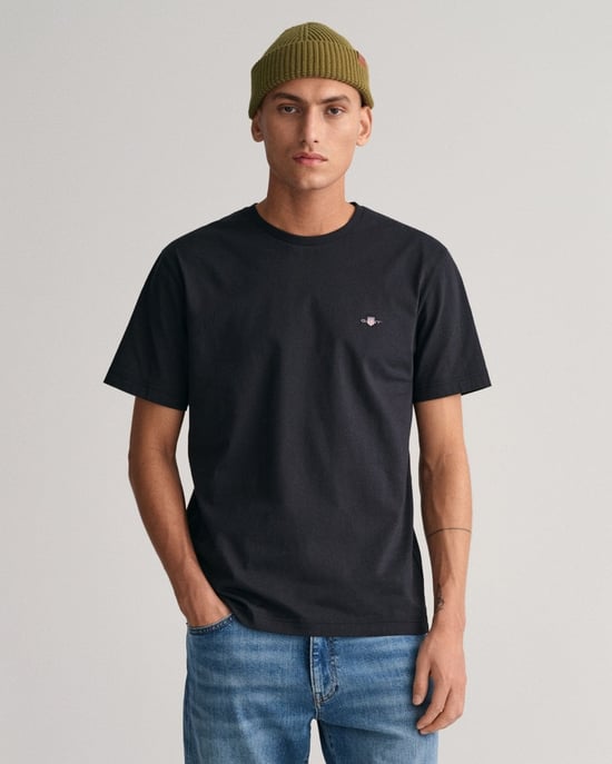 GANT Mens Regular Fit Short Sleeve Shield Logo T-Shirt