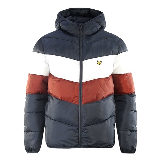 Lyle & Scott Colourblock Pufferjacke Marineblau - Image 1