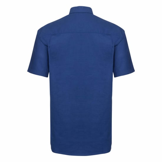 Russell Collection Herren-Kurzarmhemd aus pflegeleichtem Oxford (Bright Royal) - Image 2