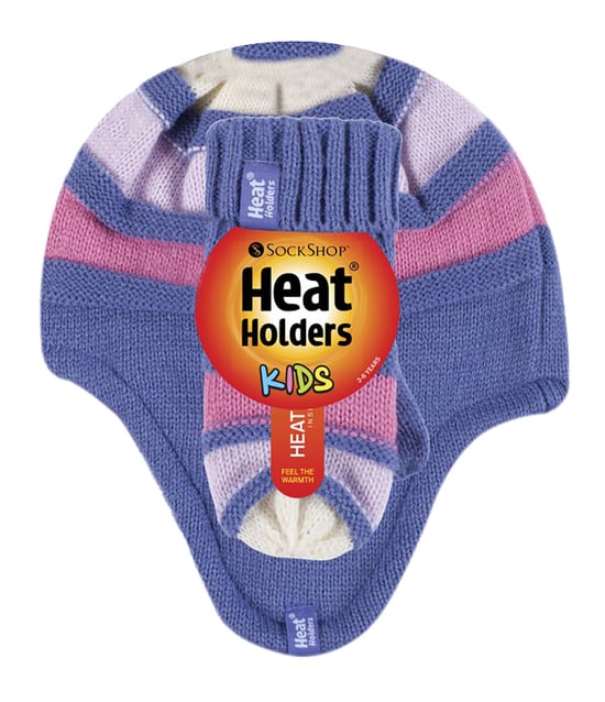 Wärmehalter - Kinder Mädchen Winter Warm Fleece gefüttert Kabel gestrickt Thermal Beanie Mütze und Fäustlinge mit Ohrenklappen - LS1P10 - Image 2