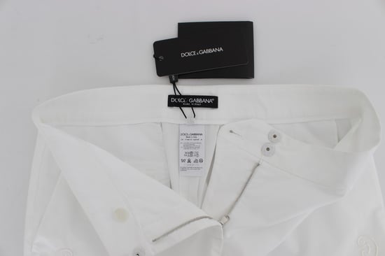 Dolce & Gabbana Damen Kleid mit weißen Blumen und Ausschnitten Sicily Hosen - Image 5