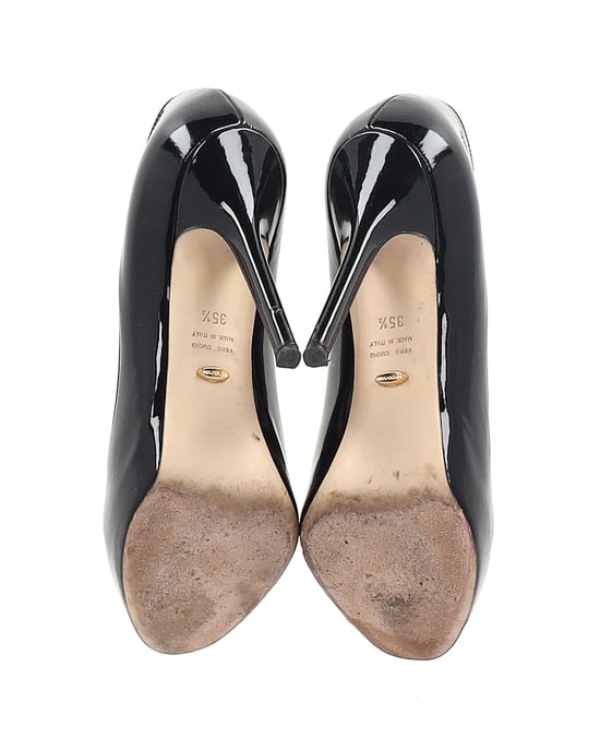 Sergio Rossi High Heel-Pumps aus schwarzem Lackleder - Image 5