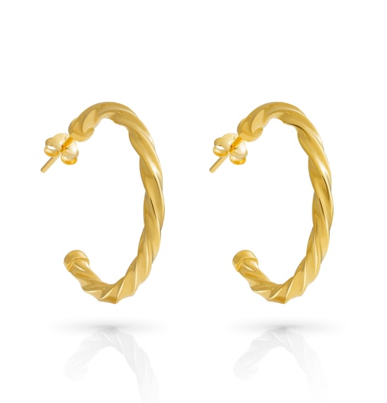 Orphelia 'Beverly' Creolen für Damen, 925 Sterlingsilber, Gold ZO-7554/G - Image 1