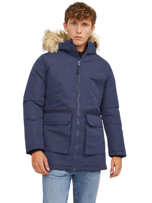 Mit dem Parka von Jack & Jones sind Sie für die Wintertage bestens gerüstet. Dieser Parka schützt Sie vor Wind und Wetter, denn er ist wasserabweisend und hat eine abnehmbare Kapuze mit Fellimitat. Er hält Sie angenehm warm, denn er ist aus einem schweren - Image 5