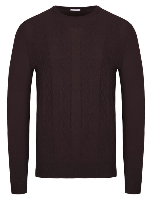Malo Optimum Kaschmir Pullover dunkelbraun - Image 1