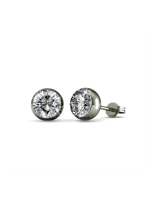 Mond-Ohrringe - Silber und Kristall - Image 1