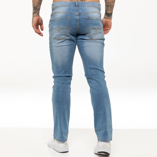 Kruze Herren Straight Leg Stretch Jeans - Image 3