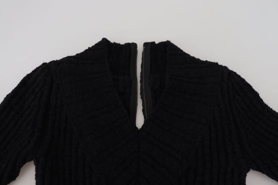 Dolce & Gabbana Schwarzes Wollstrickkleid für Damen - Image 5