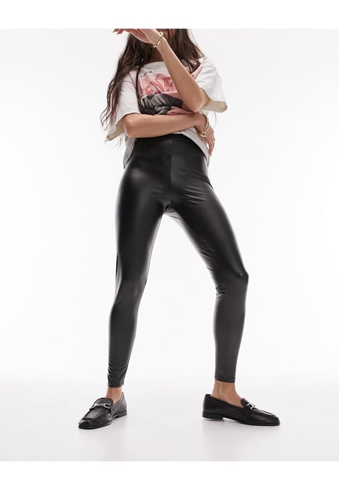 Topshop faux leather legging in black - Image 1