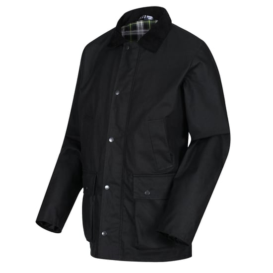 Regatta Herren Outdoorjacke Country gewachst (Schwarz) - Image 4