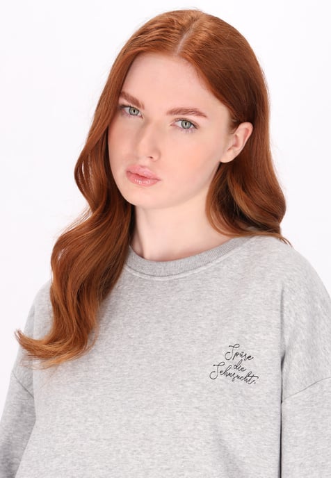 Dreimaster Sweatshirt Damen Grau Melange - Image 5