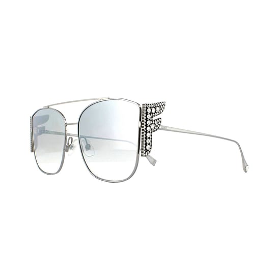 Lunettes De Soleil Fendi FF 0380/G/S 6LB IC Ruthénium Gris Miroir Argenté Gris - Image 2