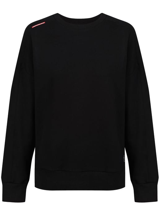 Luke 1977 Womens Raise Workout Oversized Sweatshirt in Black