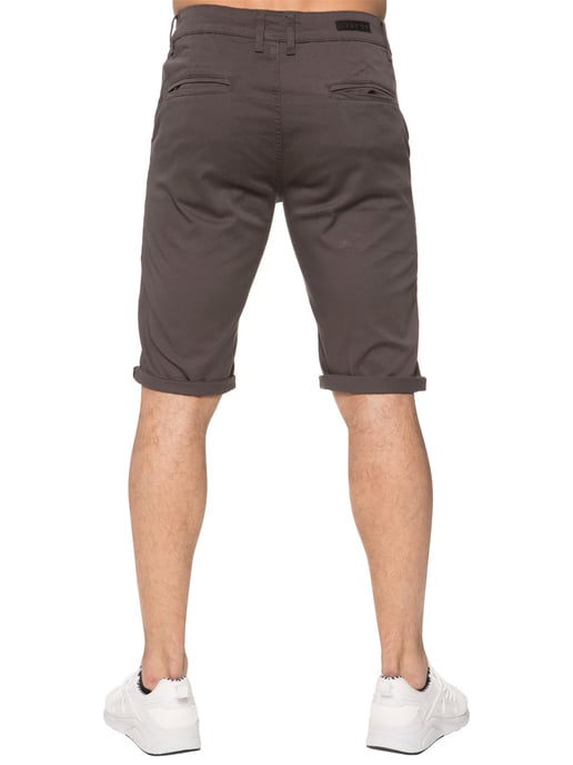 Enzo | Herren Slim Fit Stretch Chino Shorts - Grau - Image 3