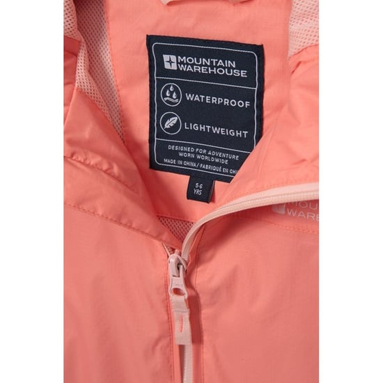 Mountain Warehouse Childrens/Kids Torrent Taped Seam Waterproof Jacket (Coral)