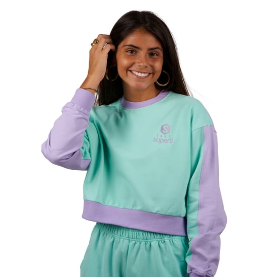Be Happy RSC-S2102 women's short long-sleeved round neck sweatshirt