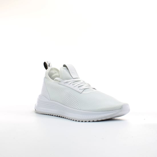 Puma AVID Knit White Textile Mens Lace Up Trainers 369346 02