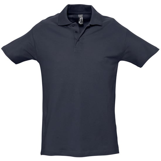 SOLS Mens Spring II Short Sleeve Heavyweight Polo Shirt (Navy)