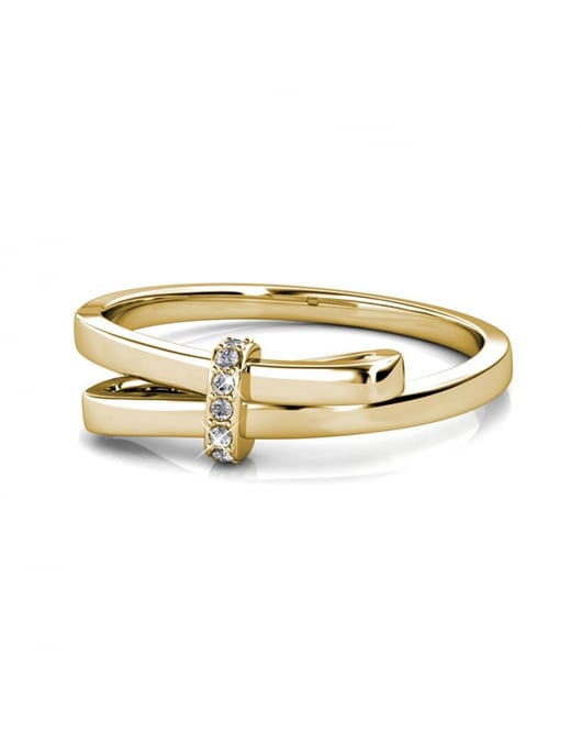 Leuchtender Schleifenring - Gold und Kristall - Image 3