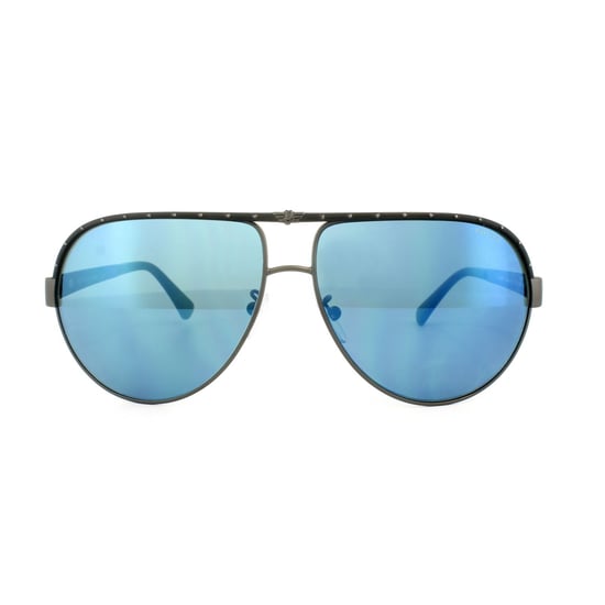 Police Sunglasses S8844 Spark 1 8H5B Matt Gunmetal Blue Mirror