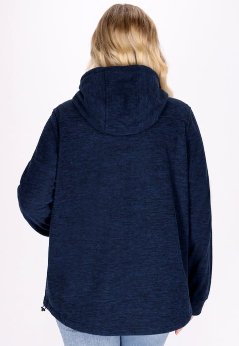 Dreimaster Fleecejacke Damen Marine Melange - Image 4