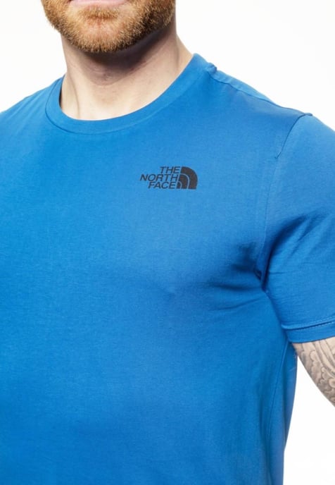 The North Face Mens SS einfache Kuppel T Shirt Bomber blau - Image 3