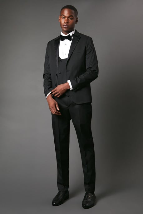 Slim Fit Black Tuxedo Suit Trouser