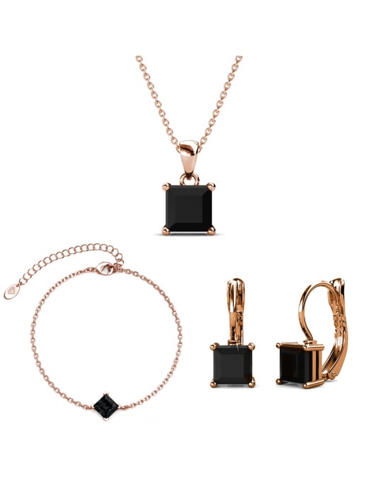 Kopie von Simple Square : Rose Gold und Kristall - Image 1
