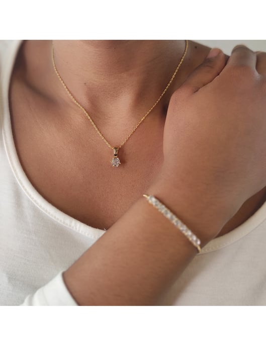 Kristall Mia Geburtsstein Set - Gold und Kristall - Image 2