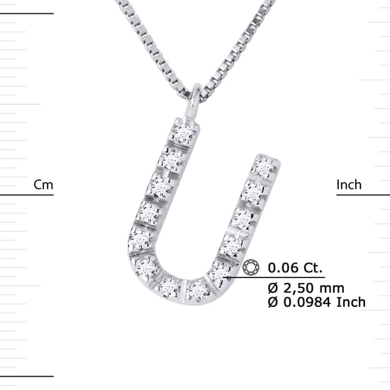 DIADEMA - Necklace with Diamonds - U - White Gold