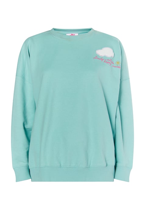 Mymo Sweatshirt mit Rundhalsausschnitt Damen Aqua - Image 1