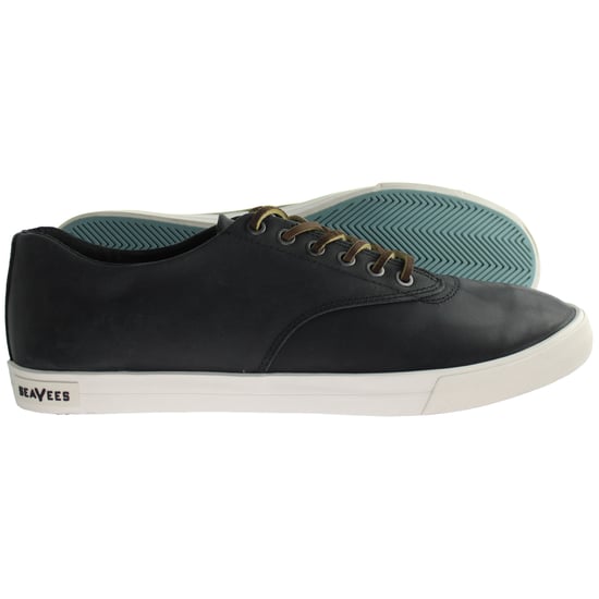 Seavees Hermosa Sneaker Wintertide Black Oiled Rugged Leather Black Mens Shoes