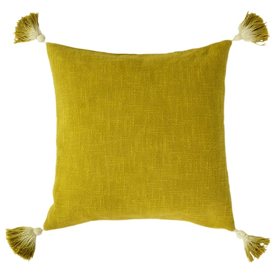 furn. Eden Slub Cotton Tasselled Cushion Cover - Image 1