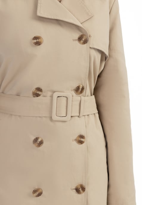 Dreimaster Klassischer Trenchcoat Damen Beige - Image 3