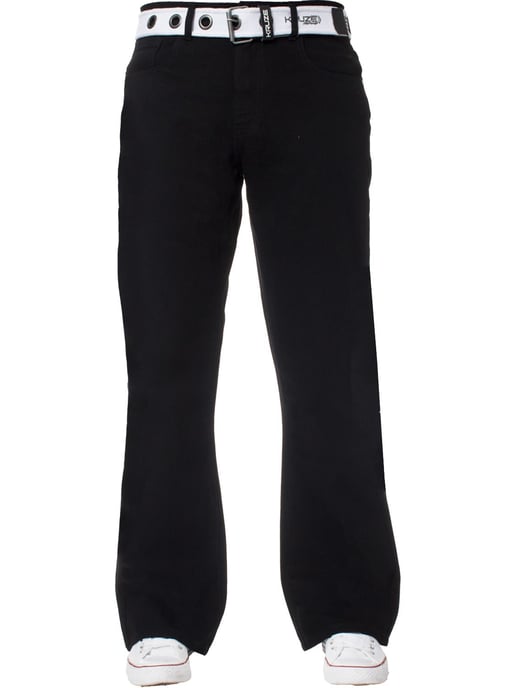 Kruze Mens Bootcut Denim Jeans