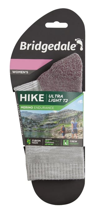 Bridgedale - Womens Wandern Ultraleichte Merinowolle Socken - Aubergine - Image 2