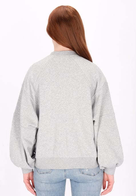 Dreimaster Sweatjacke Damen Grau Melange - Image 4