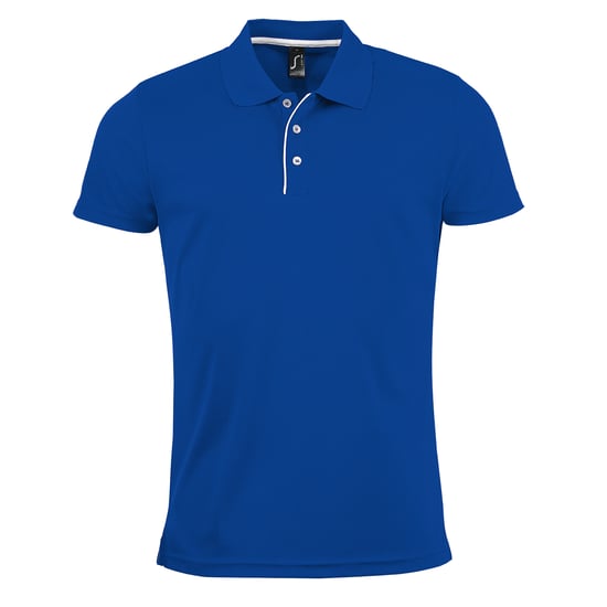 SOLS Mens Performer Kurzarm-Pique-Poloshirt (Königsblau) - Image 1