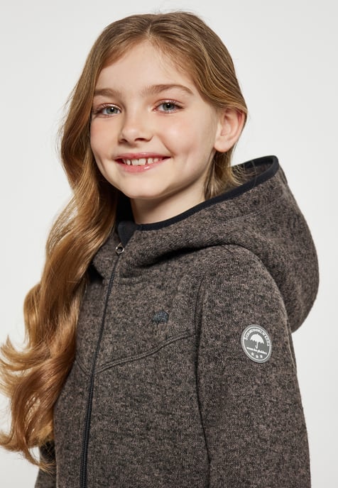 Schmuddelwedda Strickfleeceblouson Mädchen (Kids) grau melange - Image 5