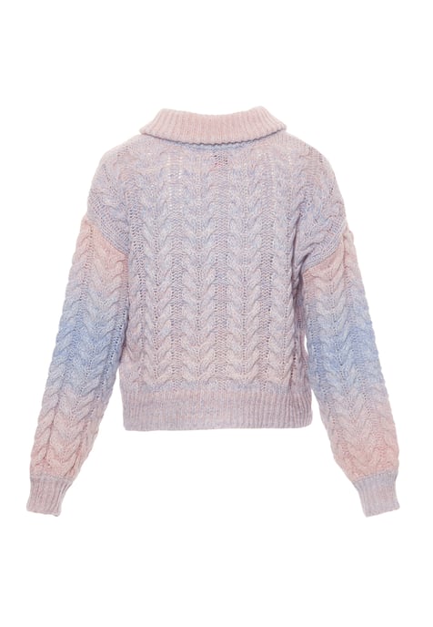 Mymo Strickjacke Damen blau rosa - Image 2