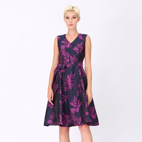 Skaterkleid aus geblümtem Brokat - Image 3