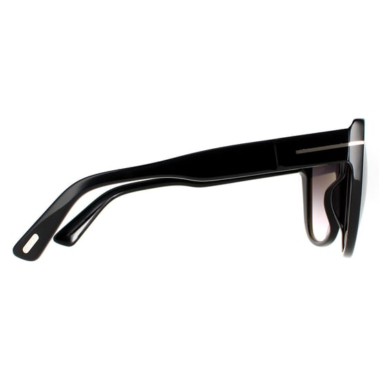 Tom Ford Cat Eye Womens Shiny Black Smoke Gradient FT0937 Nora Sunglasses