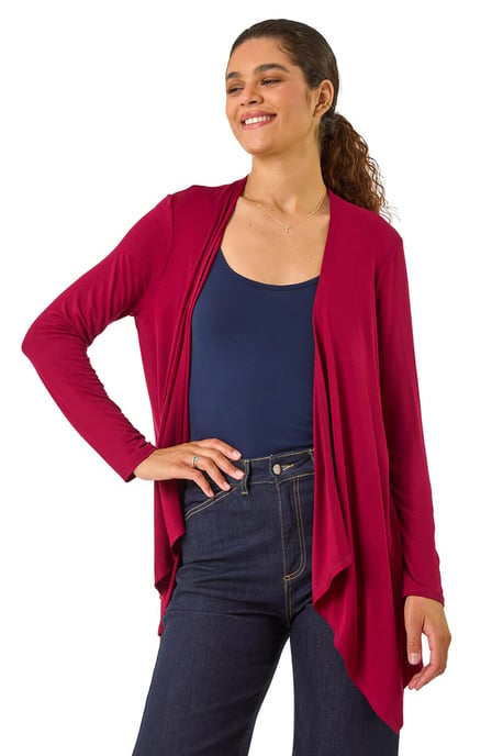 Waterfall Front Jersey Knit Cardigan